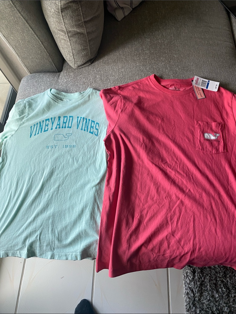 Vineyard Vines Kids Short Sleeve Tee in Coral Pink
